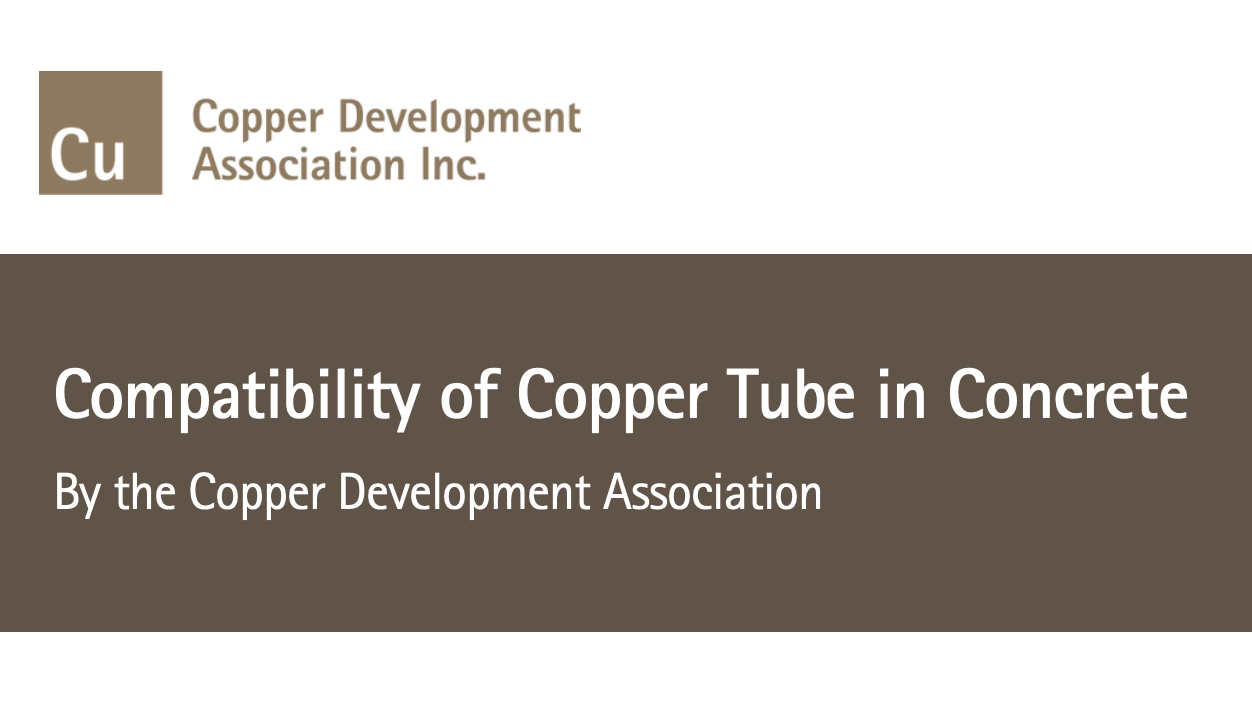 copper tube installation