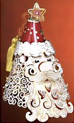 Brass Santa Ornament