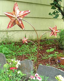 copper garden stars