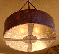 Copper chandelier