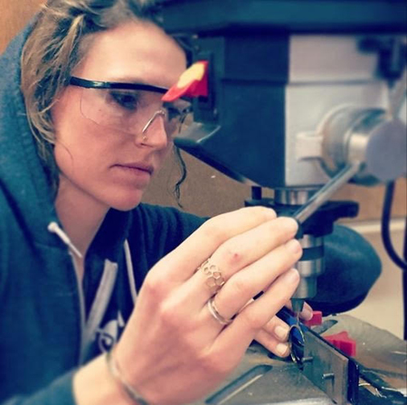 Sonia Lub working in her studio.