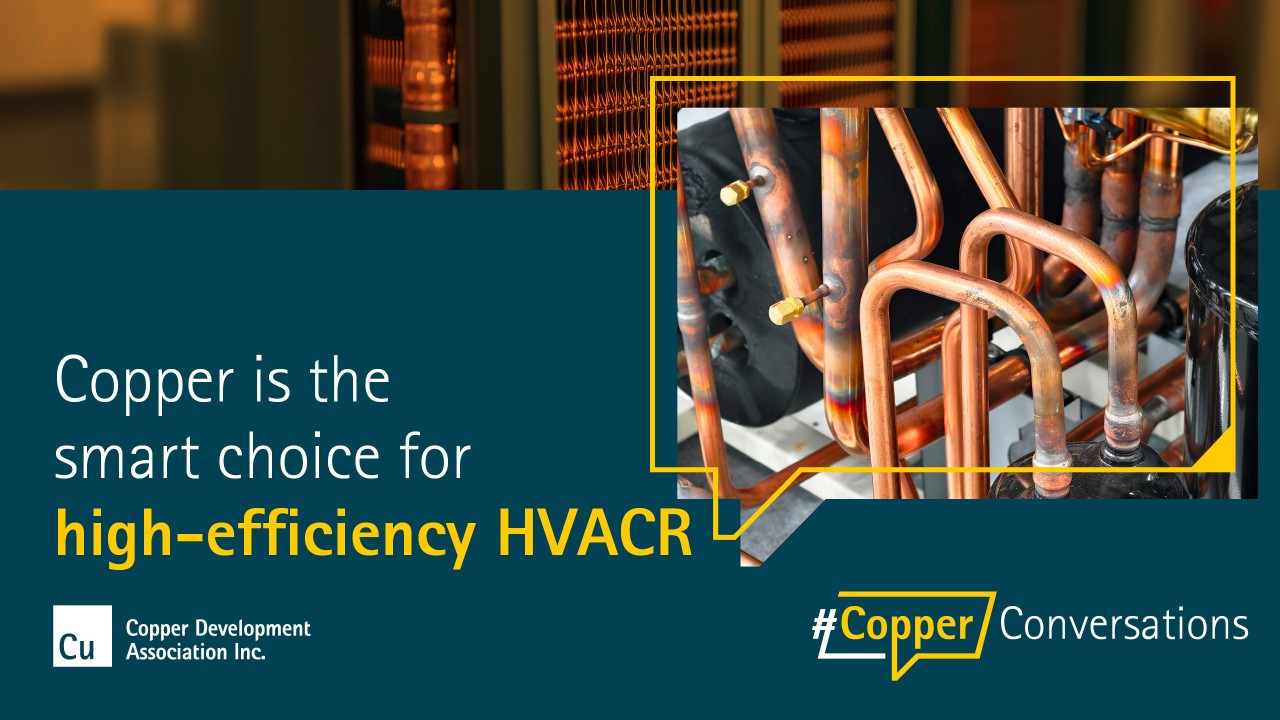 copper tubes as part of a HVACR unit