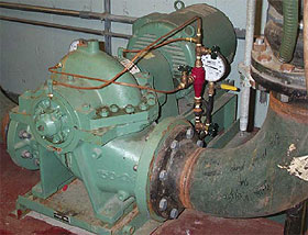 A 40-hp Baldor Super-E motor