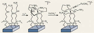 Structure of a cesium-specific sorbent on a silica substrate.